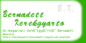 bernadett kerekgyarto business card